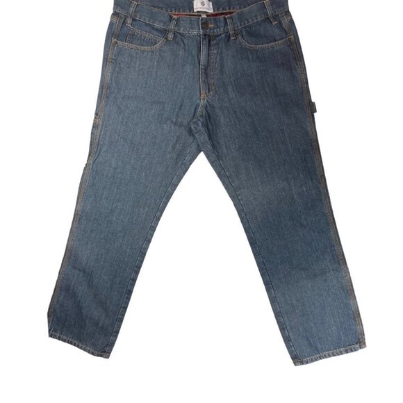 IG INSULATED GEAR Relaxed Fit‎ Carpenter Jeans 38x32 Buffalo Plaid Flannel-Lined - Picture 5 of 16